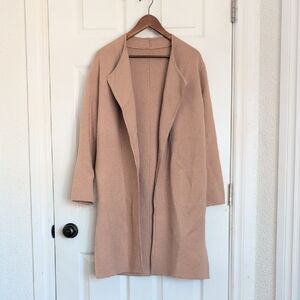 Chicwish Open-Front Knit Cardigan - Beige